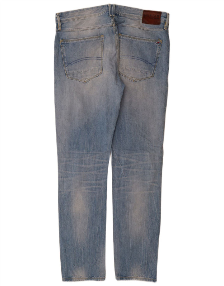Tommy Hilfiger Masculino Slim Jeans W36 L34 Azul Algodão