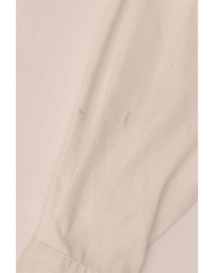 Camisa feminina Marks & Spencer Reino Unido 12 algodão branco médio
