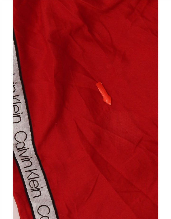 CALVIN KLEIN Calção de banho masculino gráfico XL poliéster colorblock vermelho