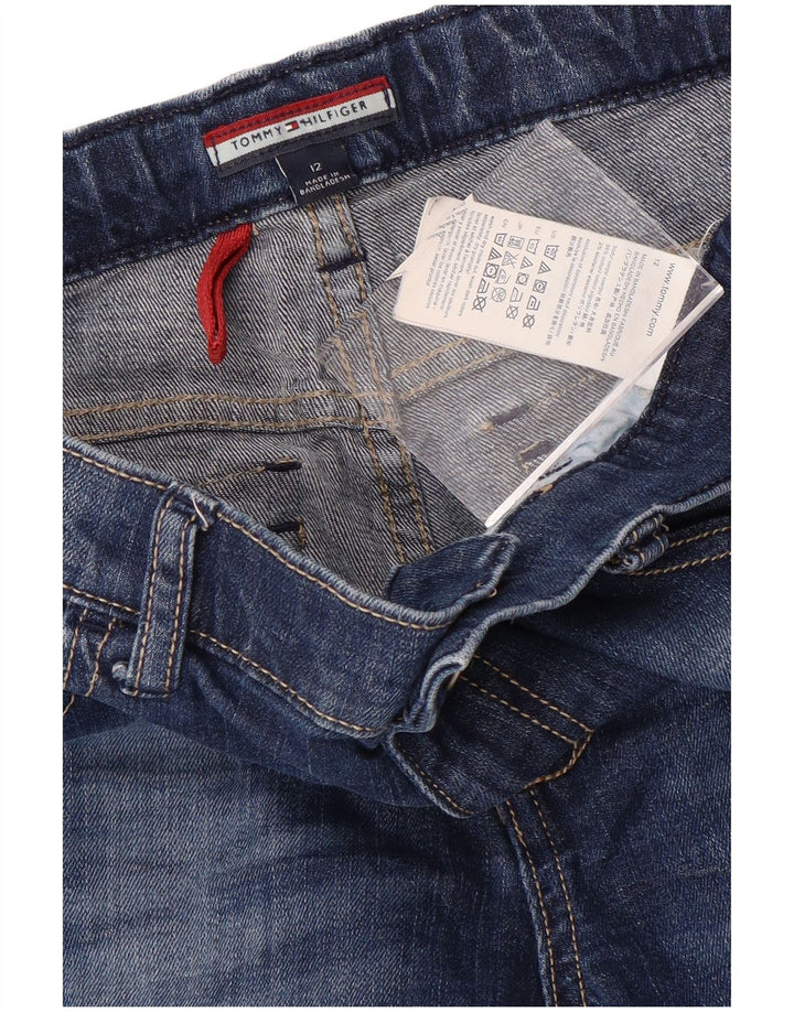 TOMMY HILFIGER Meninos Jeans retos 11-12 anos W28 L26 Azul Algodão