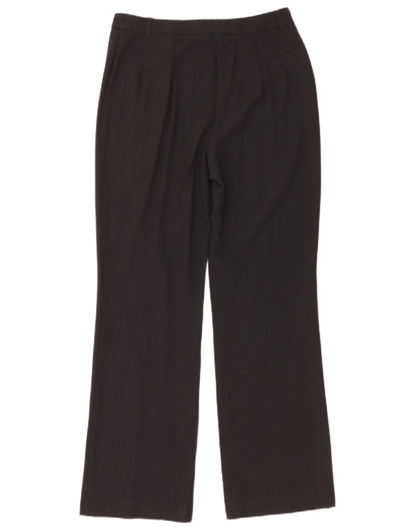 Calça casual feminina Marks & Spencer Bootcut Reino Unido 12 médio W30 L30 preta