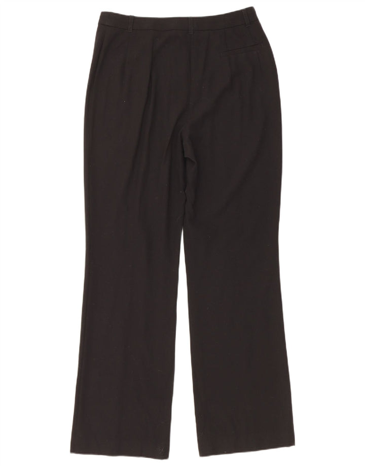 Calça casual feminina Marks & Spencer Bootcut Reino Unido 12 médio W30 L30 preta