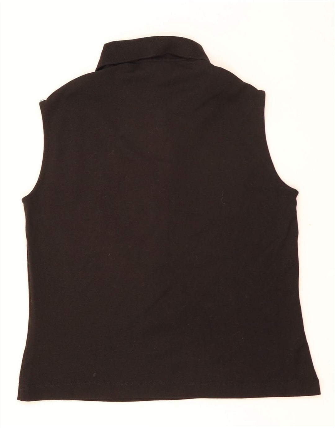 Lacoste camisa polo feminina sem mangas slim fit tamanho 40 médio preto