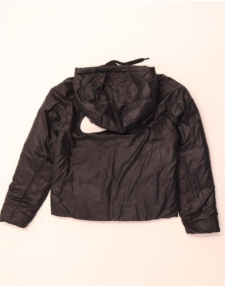 Jaqueta acolchoada reversível com capuz feminina NIKE UK 10 pequena poliéster preta