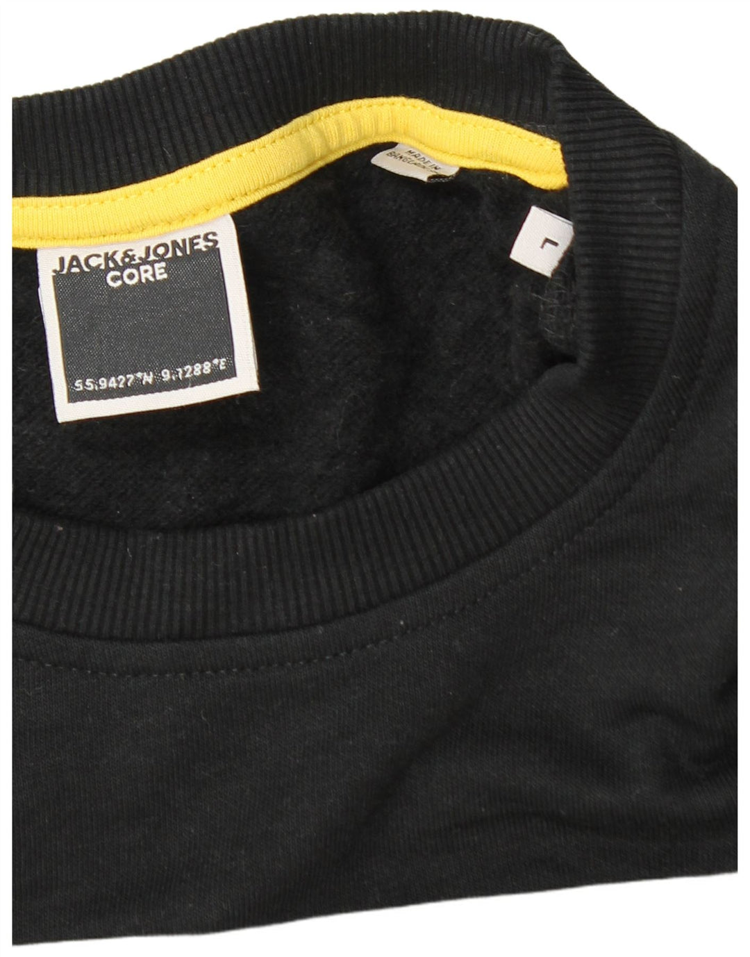 Jack & Jones moletom gráfico masculino jumper grande algodão preto