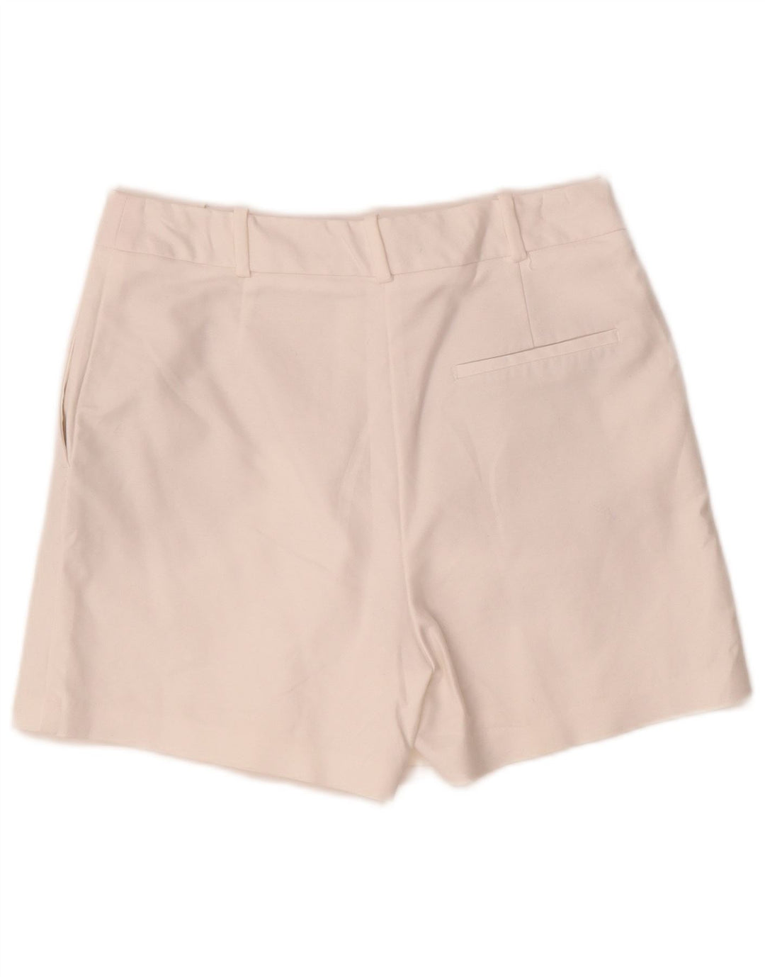 Zara Womens Chino Shorts Médio W28 Algodão Branco