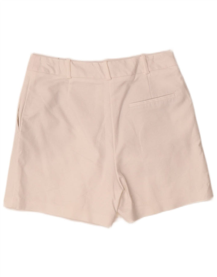 Zara Womens Chino Shorts Médio W28 Algodão Branco