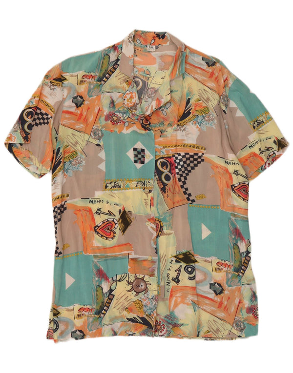 Blusa Camisa Feminina Vintage EU 40 Média Patchwork Multicolorida