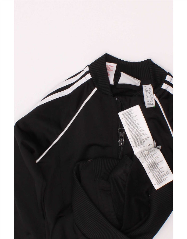Casaco de treino Adidas Boys 2-3 anos preto poliéster