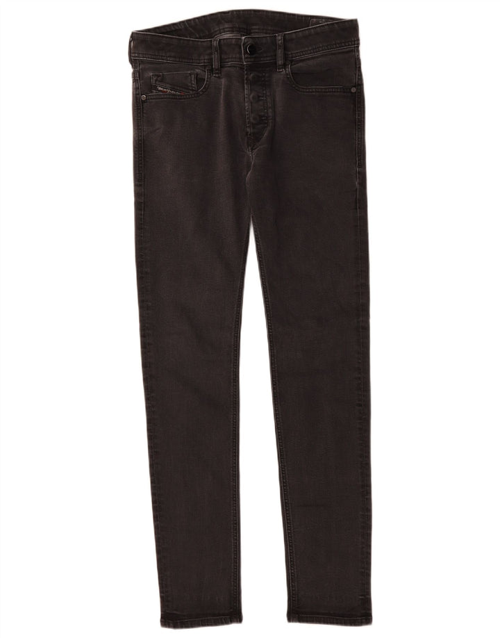 DIESEL Calça jeans feminina Sleenker skinny W31 L32 algodão preto