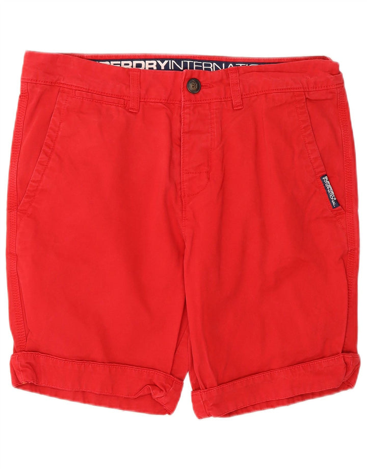 Shorts Chino Masculino SUPERDRY Médio W32 Algodão Vermelho