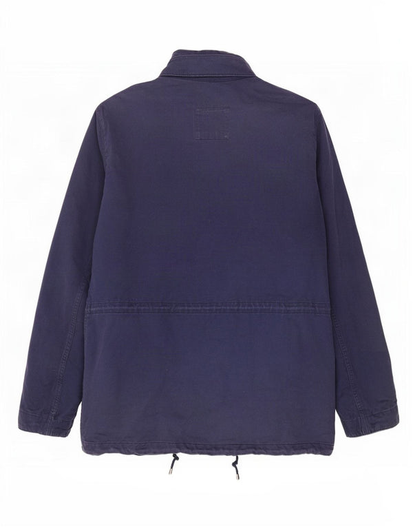 Jaqueta utilitária militar masculina com capuz Marks & Spencer UK 42 XL azul marinho