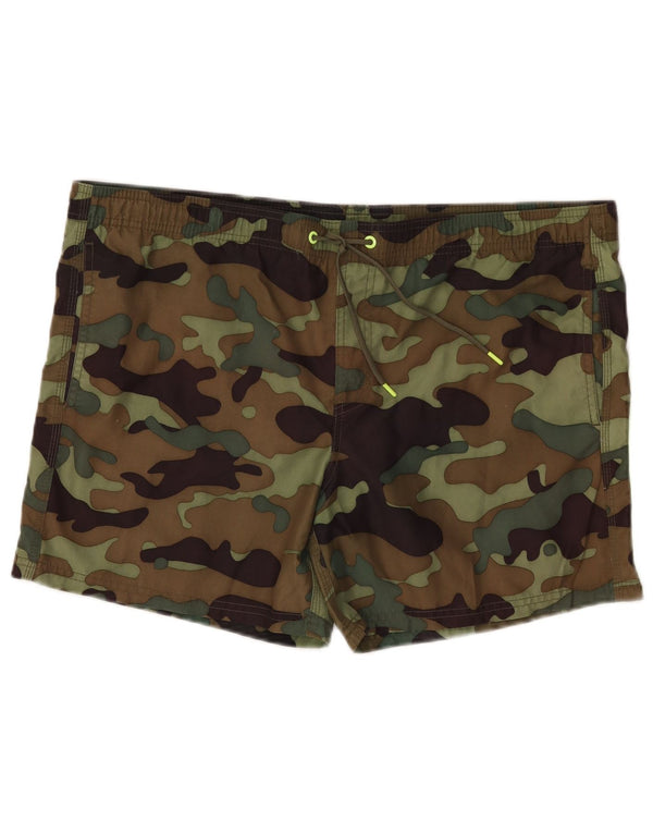 Shorts de natação masculino Sundek XL cáqui camuflado poliéster