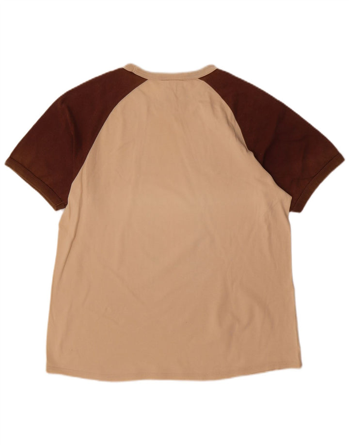 Camiseta gráfica masculina NIKE UK 39/41 médio bege colorblock algodão