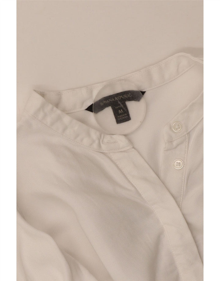 Camisa pulôver feminina pequena BANANA REPUBLIC Reino Unido 14 médio branco