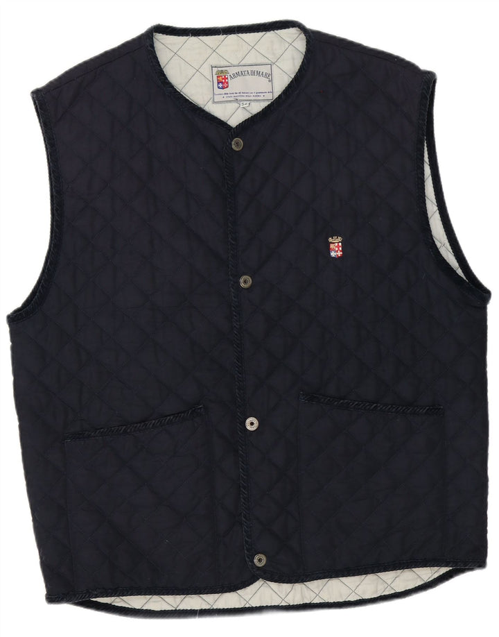 Colete acolchoado masculino Armata Di Mare IT 54 2XL poliéster azul marinho