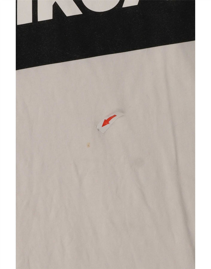 Nike masculino gráfico colete top 2XL branco colorblock algodão