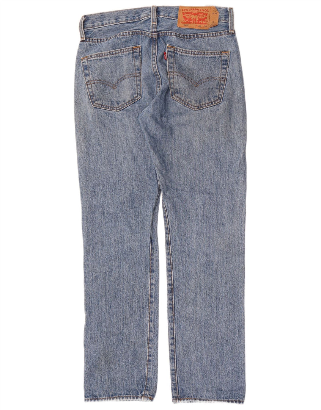 Levi's Masculino 501 Straight Jeans W28 L30 Azul Algodão