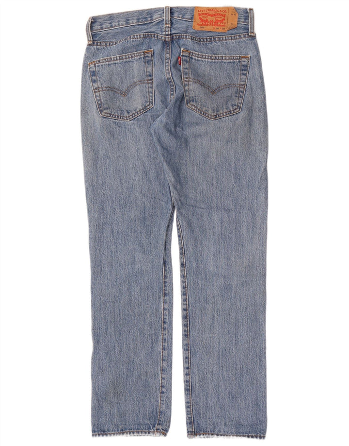 Levi's Masculino 501 Straight Jeans W28 L30 Azul Algodão