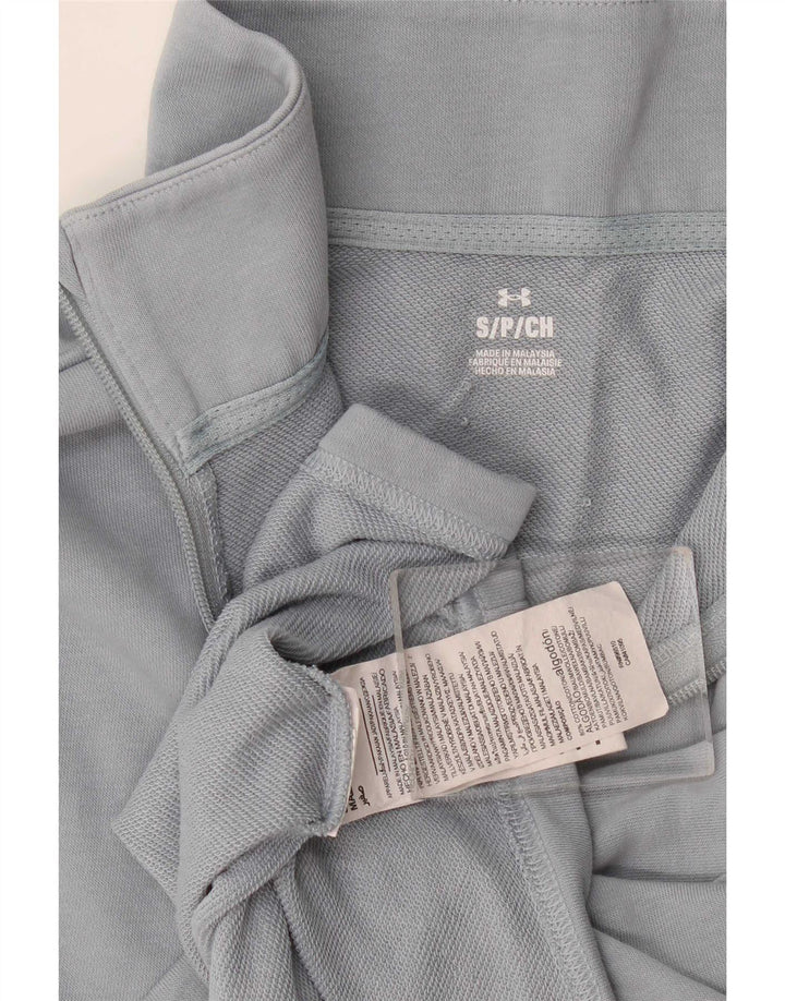 Suéter feminino Under Armour com zíper e gola grande, Reino Unido 10, pequeno, cinza