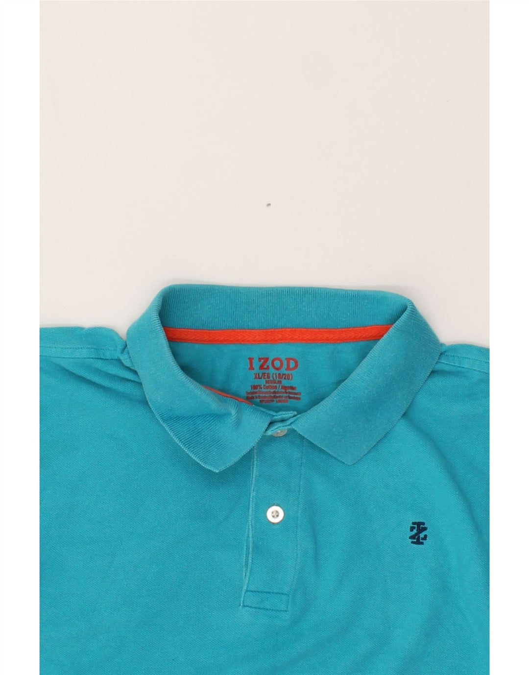 IZOD Boys Regular Fit Polo Shirt 14-15 Years XL Blue Cotton Vintage Izod and Second-Hand Izod from Messina Hembry 