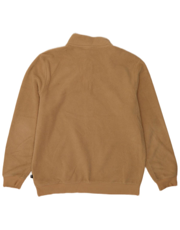 Suéter Puma Masculino Zip Neck Fleece Grande Bege Poliéster