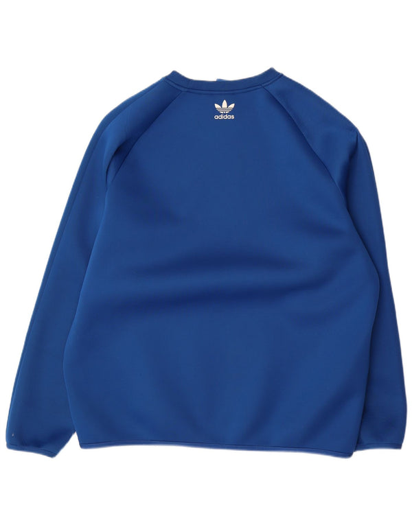 ADIDAS Mens Graphic Sweatshirt Jumper XL Azul Colorblock Poliéster