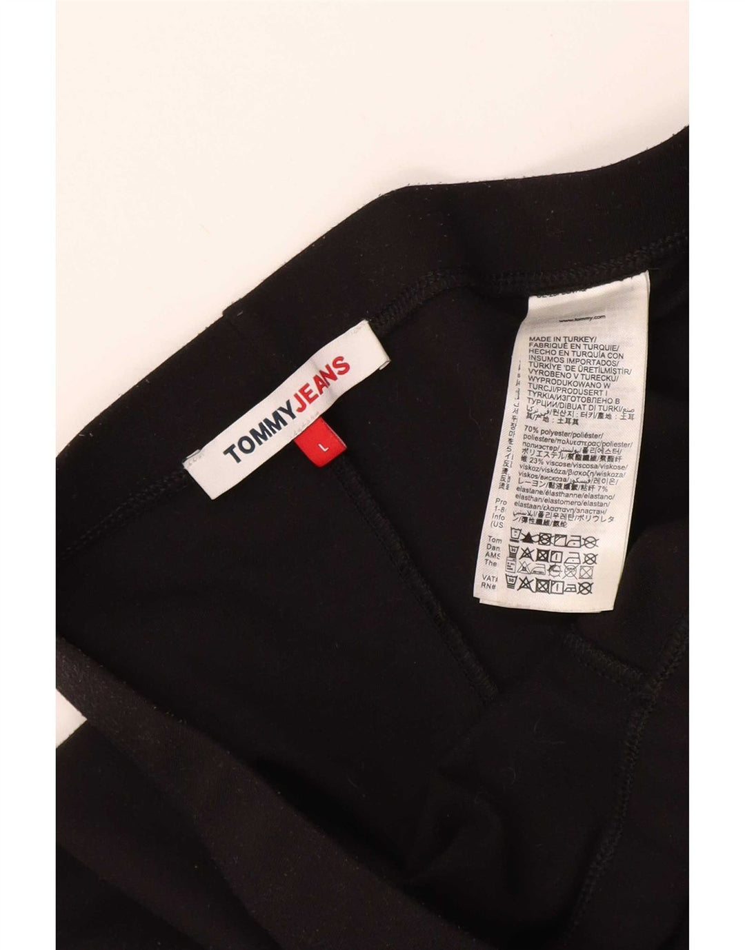 Leggings Tommy Hilfiger Mulher UK 16 Grande Poliéster Preto