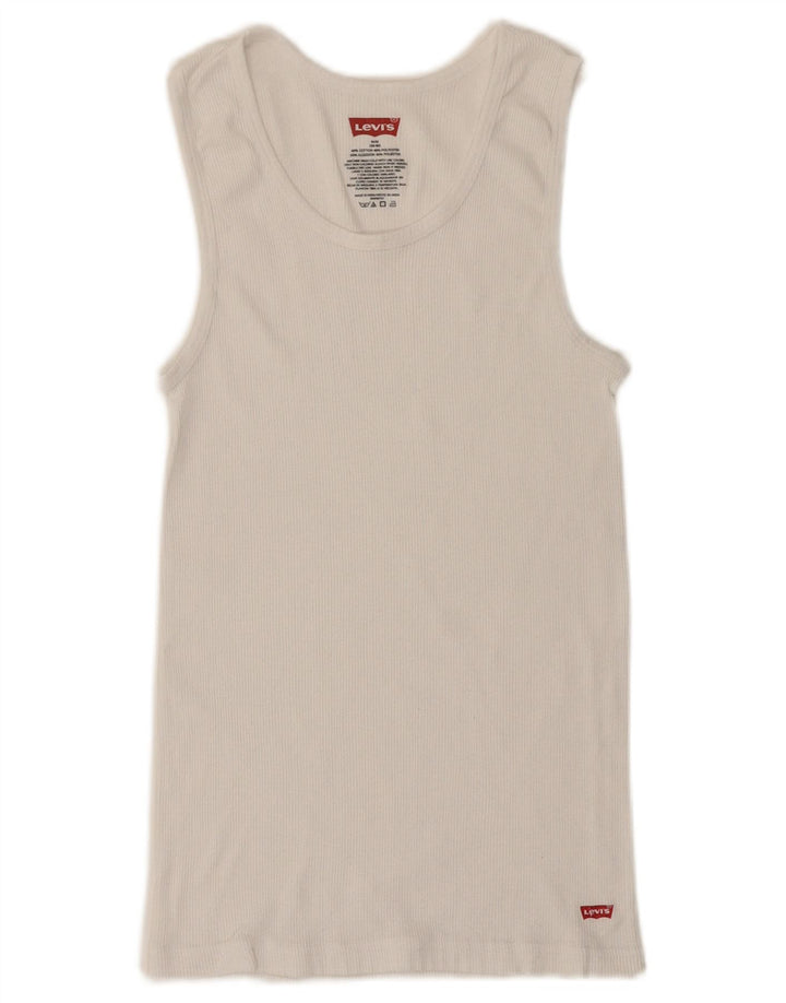Camiseta masculina Levi's Top UK 38/40 algodão branco médio