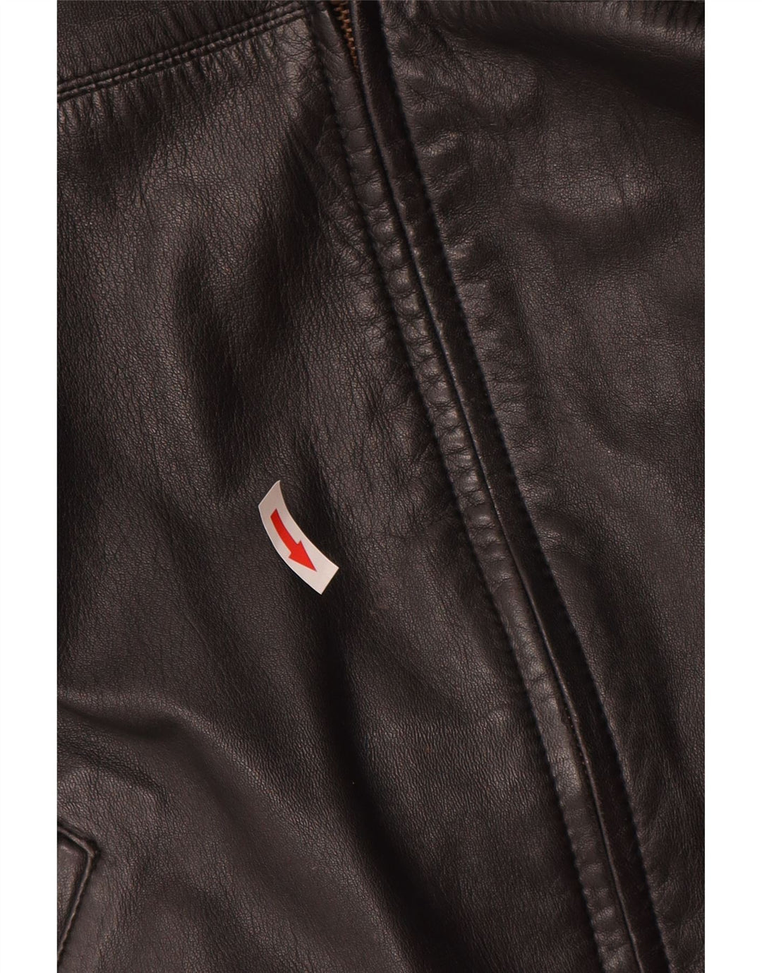 Colete de couro masculino vintage UK 36 pequeno preto