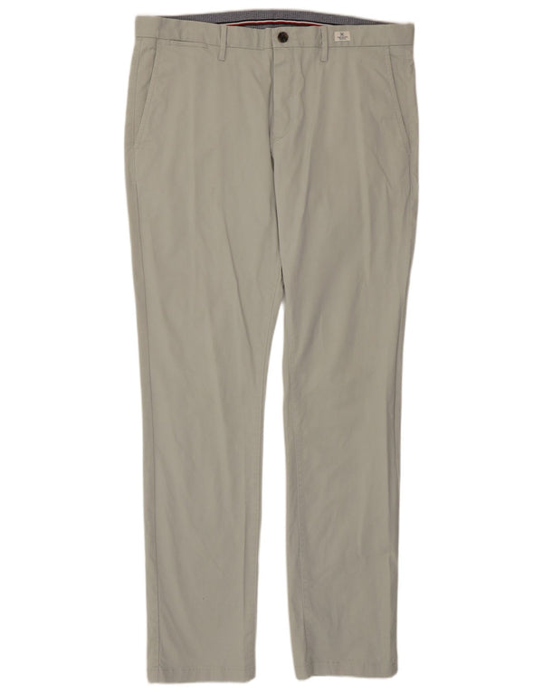 Tommy Hilfiger Mens Slim Fit Chino Calças W38 L34 Azul Algodão