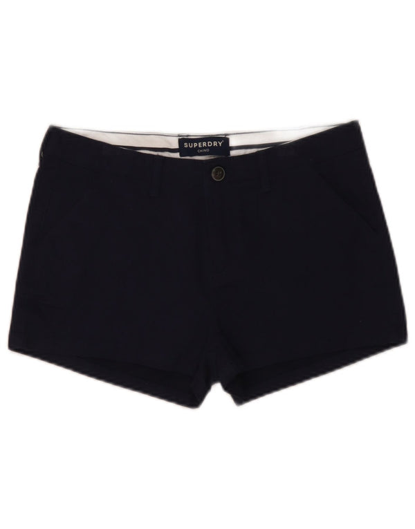 Shorts Chino Feminino Superdry UK 8 Pequeno W30 Algodão Azul Marinho