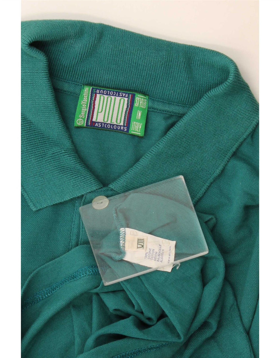 Camisa pólo masculina Sergio Tacchini grande algodão verde