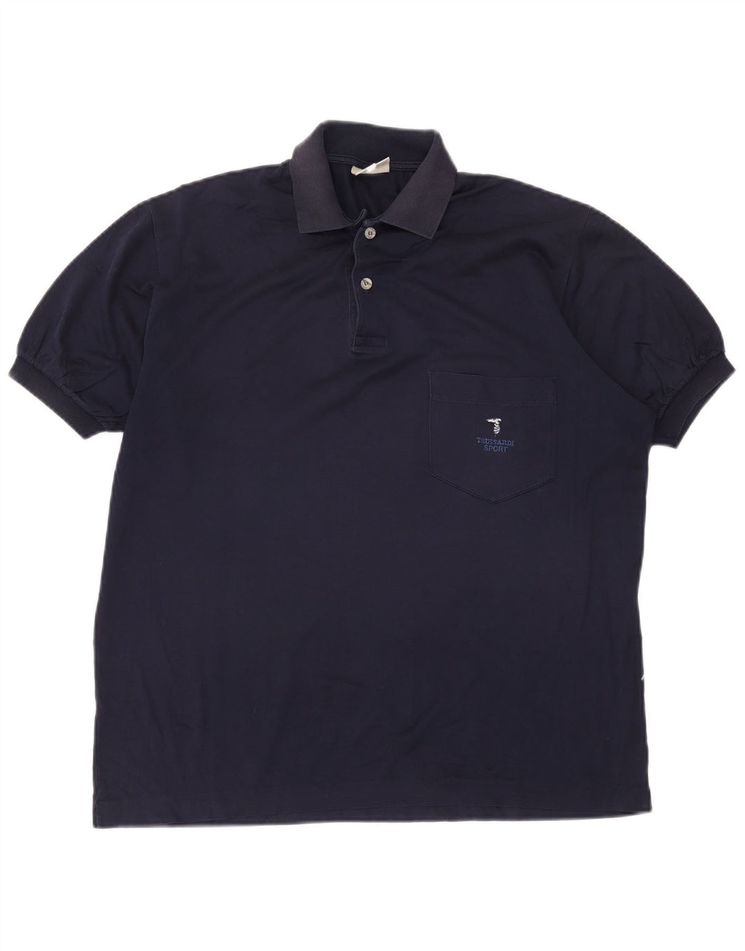 Camisa polo masculina Trussardi IT 50 médio azul marinho