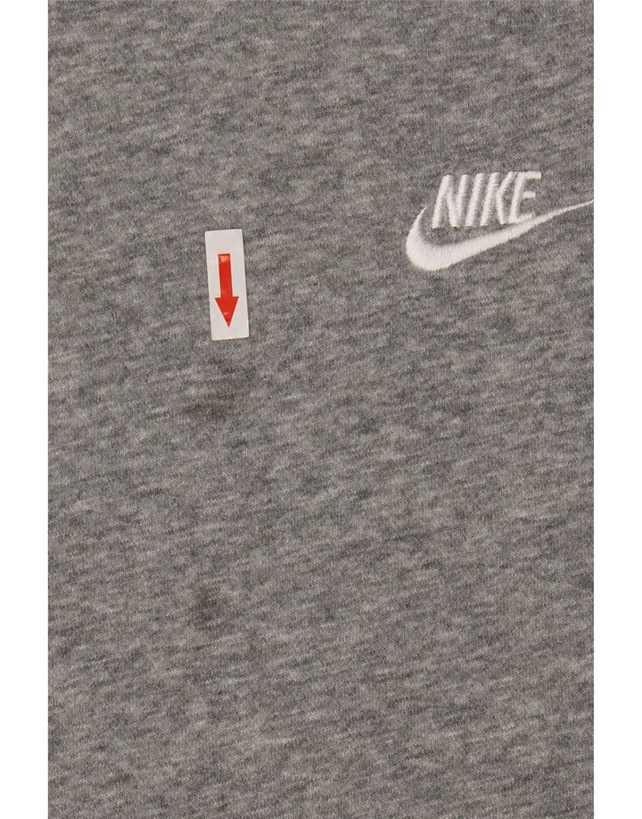 Jumper com capuz masculino Nike grande algodão manchado cinza