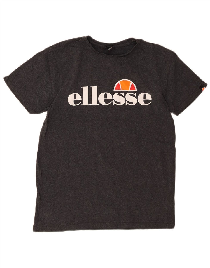 Camiseta masculina gráfica ELLESSE algodão cinza médio
