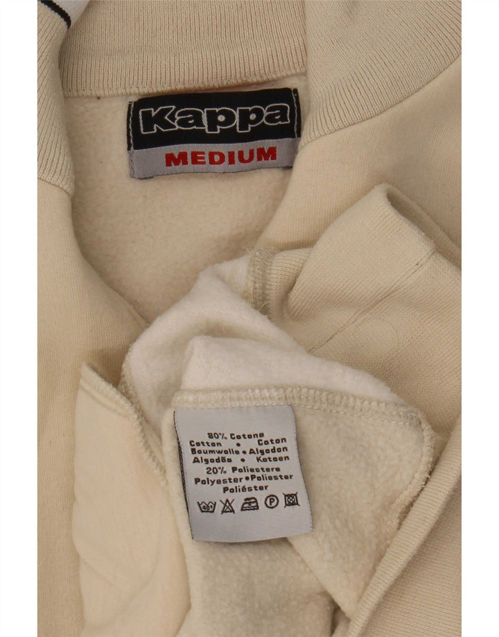 Suéter feminino Kappa com zíper e gola UK 14 bloco colorido bege médio