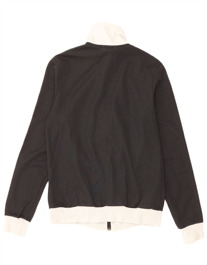 ADIDAS Womens Tracksuit Top Jacket EU 36 Pequeno Preto Colourblock Algodão