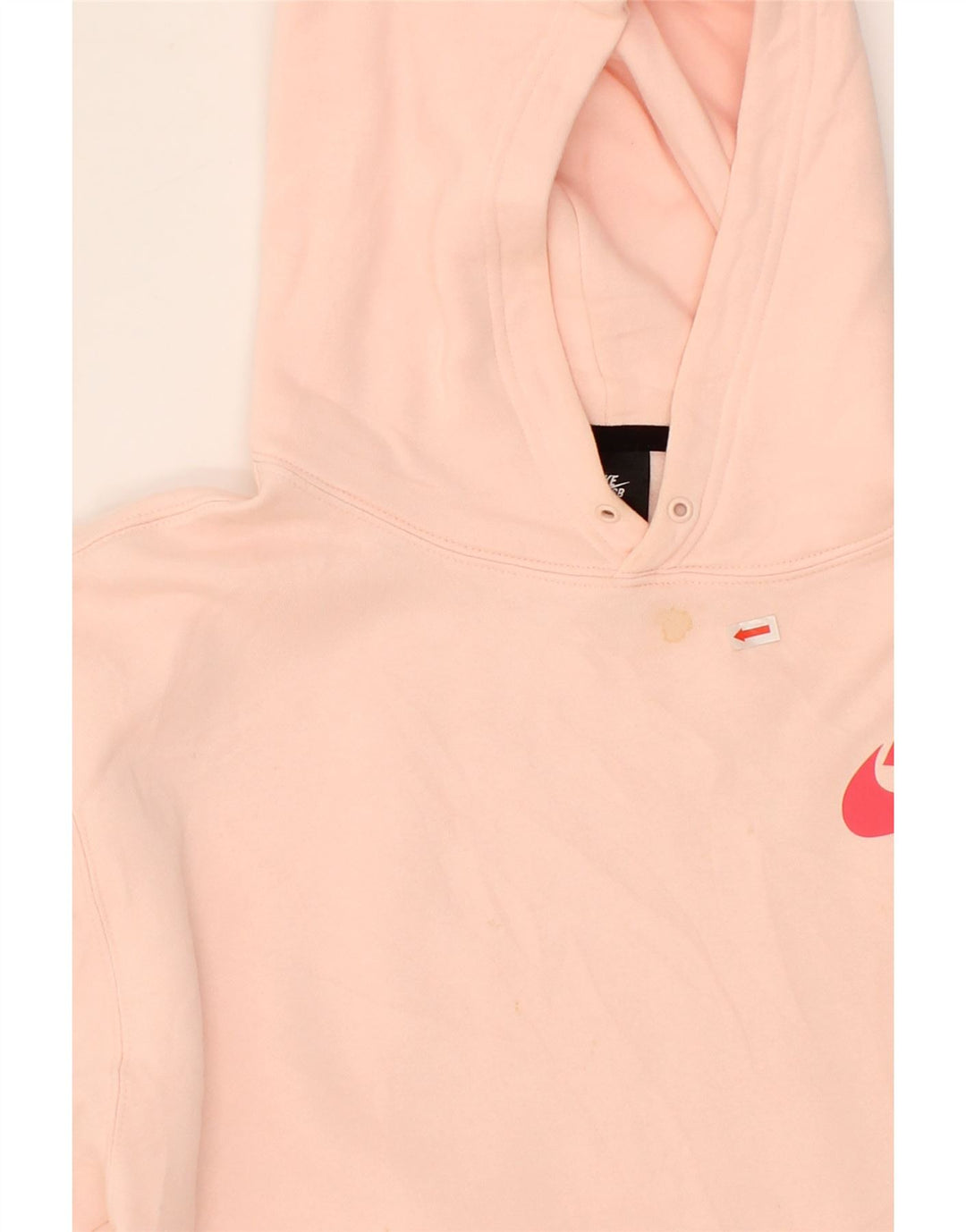 NIKE Mens Graphic Hoodie Jumper Medium Pink Cotton Vintage Nike and Second-Hand Nike from Messina Hembry 