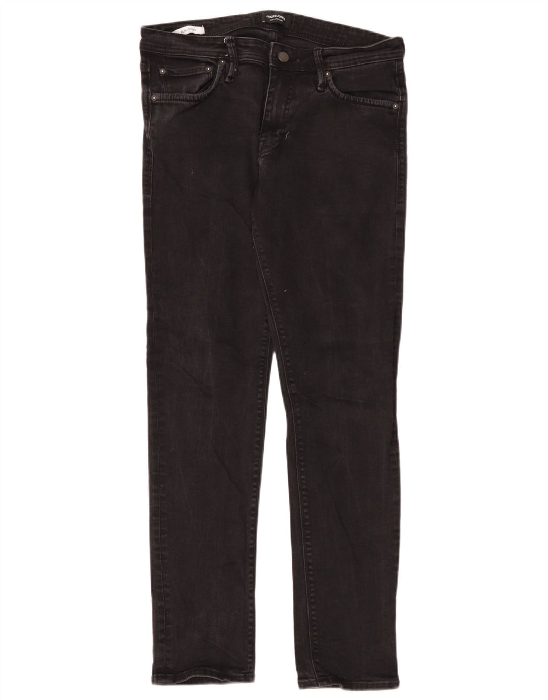 Jack & Jones Masculino GLENN Slim Jeans W33 L32 Algodão Preto