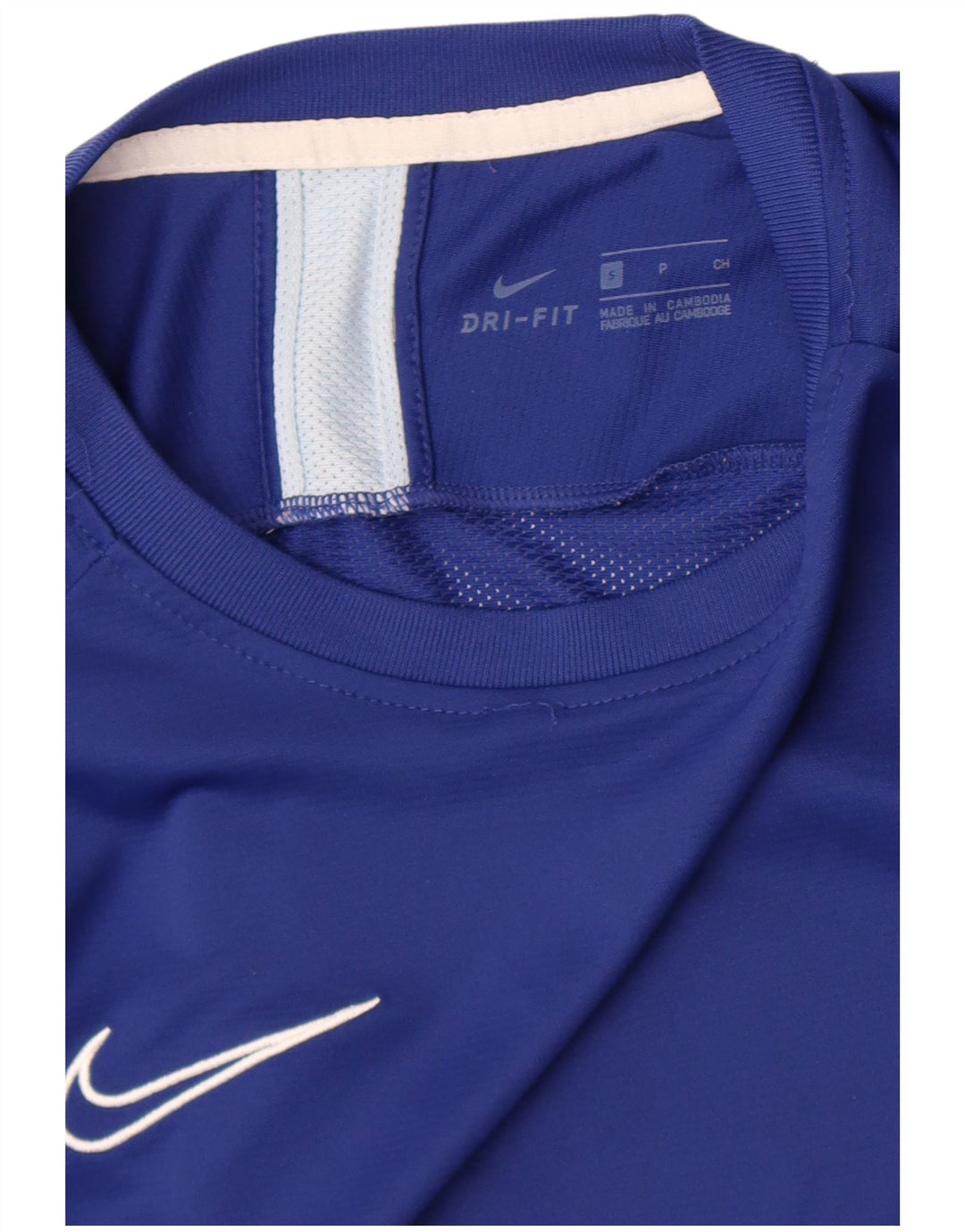 Camiseta Nike Masculina Dri Fit Top Pequeno Bloco Colorido Azul