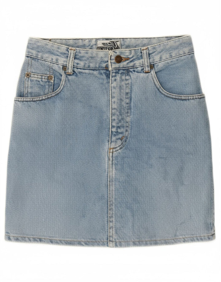 Saia jeans feminina UNIFORM IT 44 médio W25 algodão azul