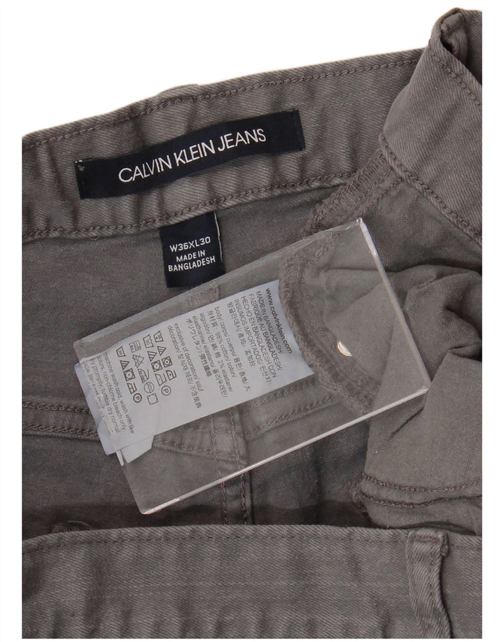 Calça jeans reta masculina CALVIN KLEIN W36 L30 algodão cinza