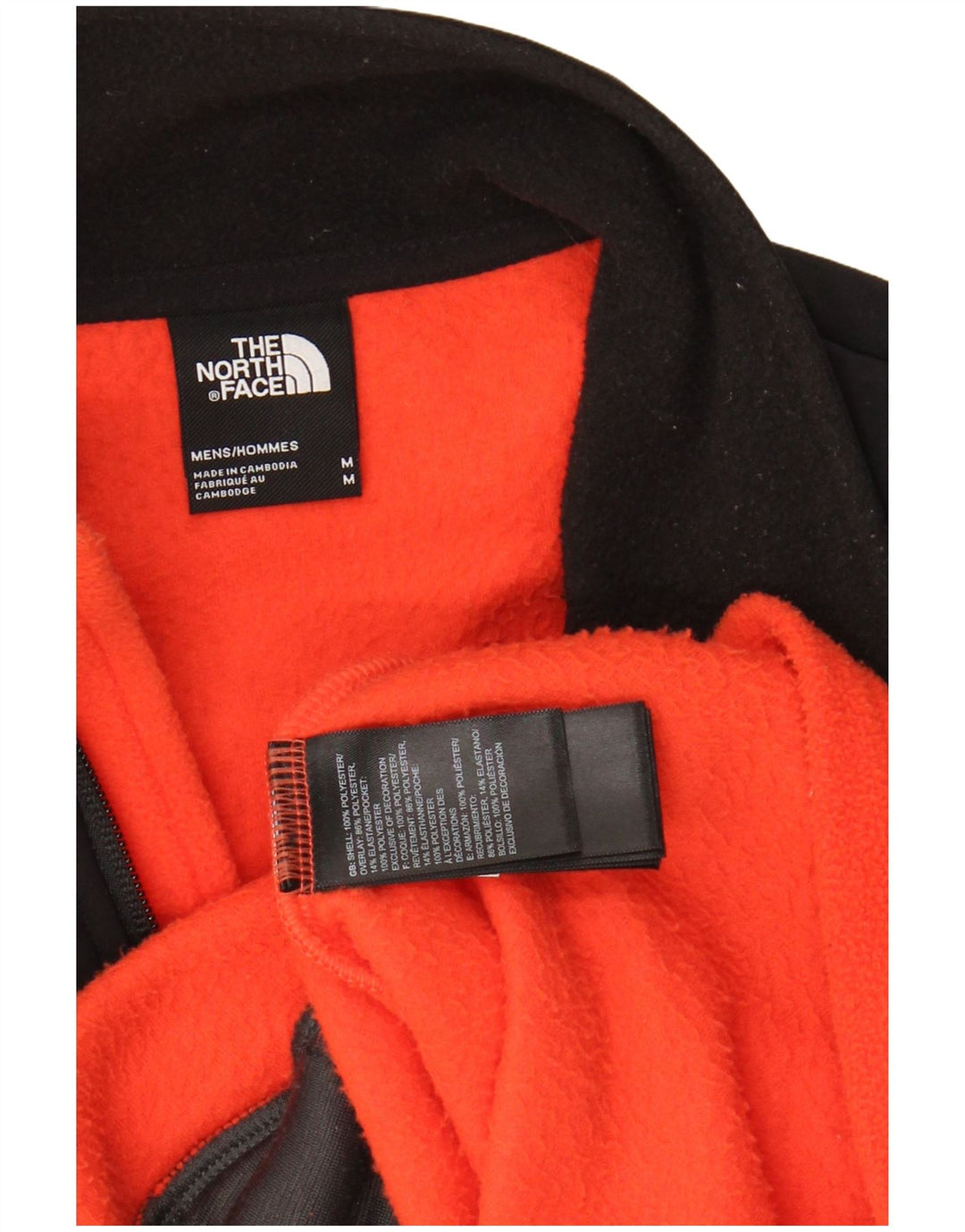 Jaqueta de lã masculina THE NORTH FACE Reino Unido 38 bloco colorido laranja médio