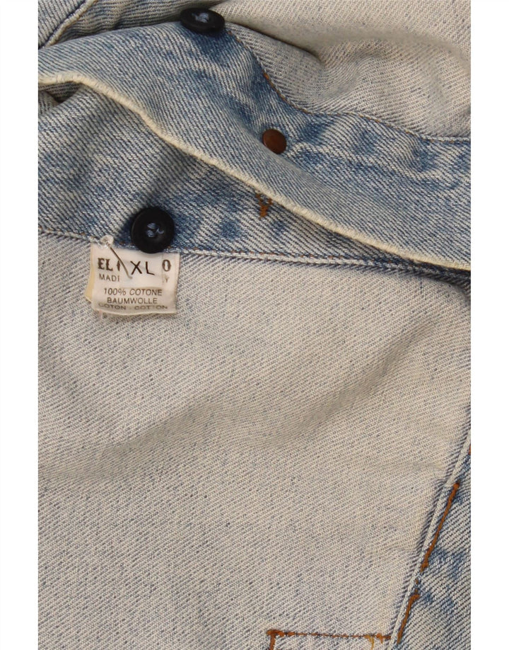 Jaqueta jeans masculina El Charro UK 42 XL algodão azul