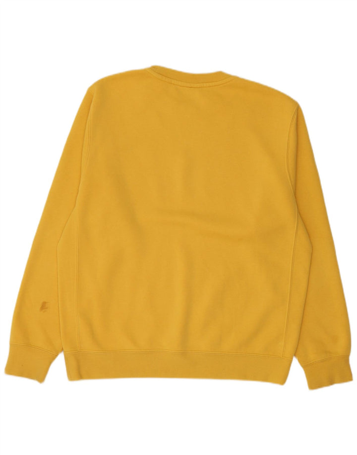 Nike Mens Moletom Jumper Pequeno Algodão Amarelo