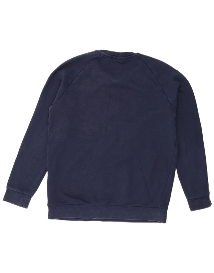 Adidas masculino gráfico moletom jumper médio azul marinho algodão