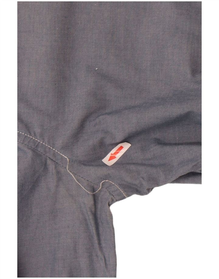 Camisa masculina French Connection grande algodão azul