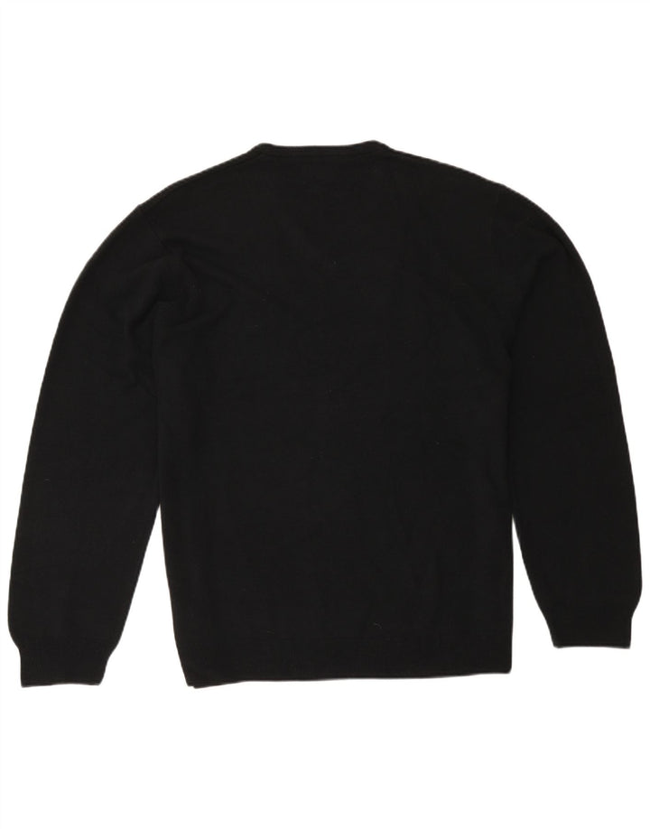 Suéter masculino Marks & Spencer com ajuste regular e decote em V 2XL acrílico preto