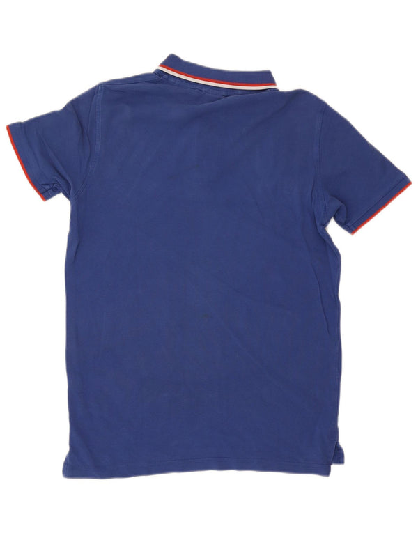 Camisa polo masculina Casucci grande algodão listrado azul